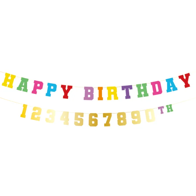 Slinger Happy Birthday - personaliseerbaar leeftijd (6 meter)