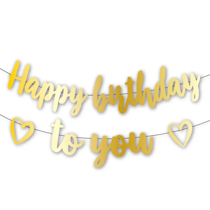 Slinger Happy birthday to you goud (2 meter)