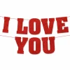 Slinger I love you glitter rood 40cm 7m