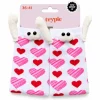Sokken funny roze hartjes maat 36-41