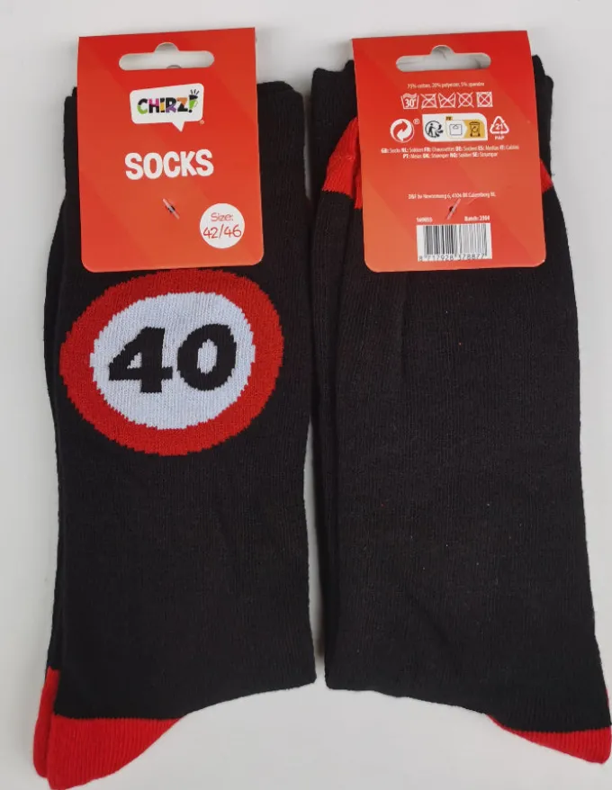Sokken 40 verkeersbord mt 42-46