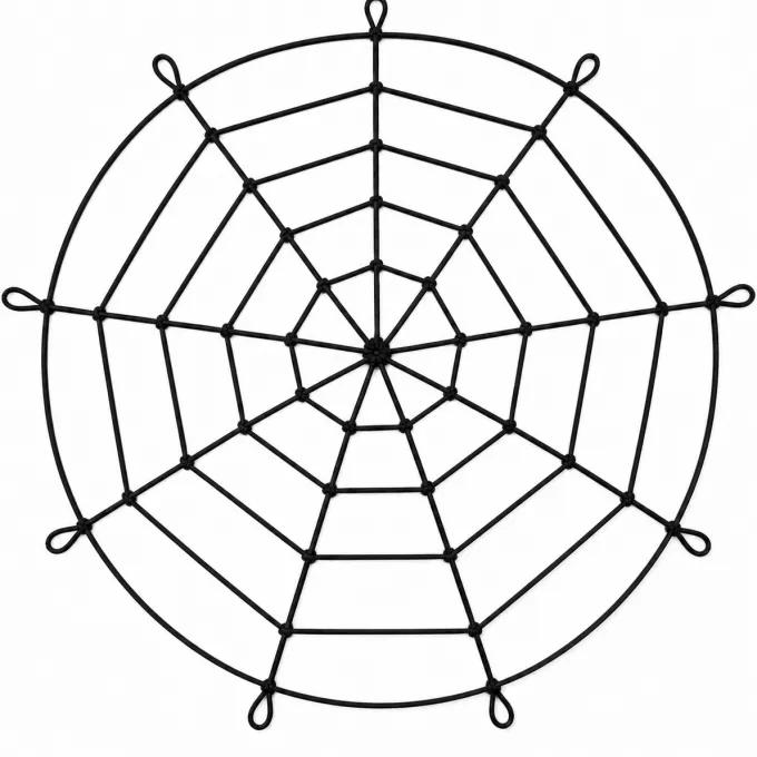 Spinnenweb mega zwart 1,80m