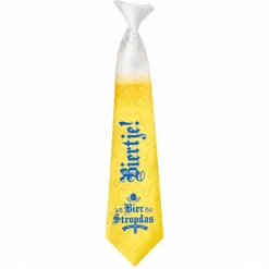 Stropdas bier geel/wit/zwart