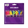 Taartkaarsjes multikleur Happy Birthday – 13 stuks
