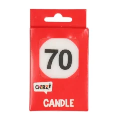 Taartkaarsje verkeersbord 70