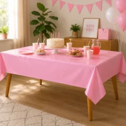 Tafelkleed roze 137x274cm