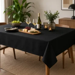 Tafelkleed zwart 137cm x 274 cm