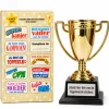 Trofee DIY stickers meerkleurig XL
