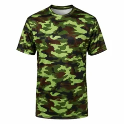 T-shirt camouflage groen maat XL