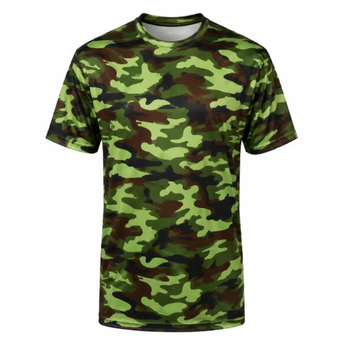 T-shirt camouflage groen maat XL