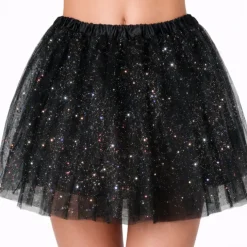 Tutu glitter zwart maat M/L