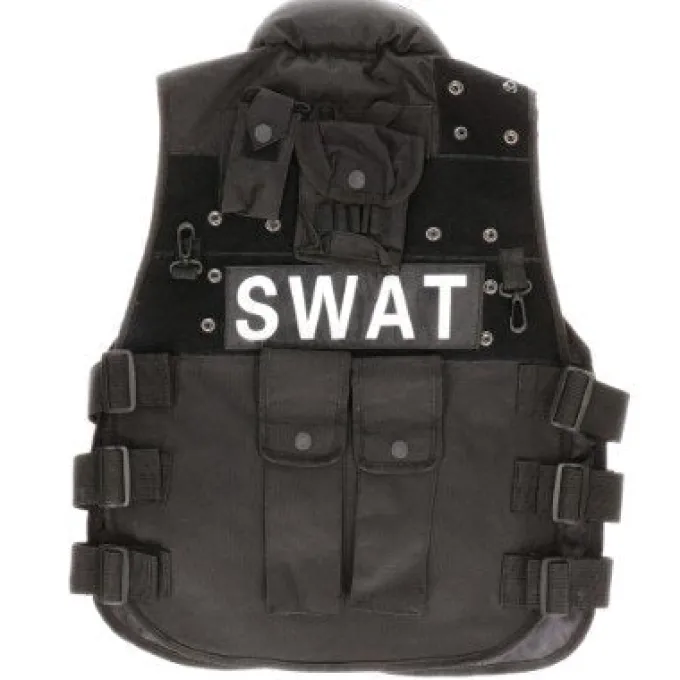 Vest SWAT zwart maat L