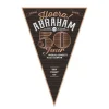 Vlag Abraham 50 jaar zwart/goud