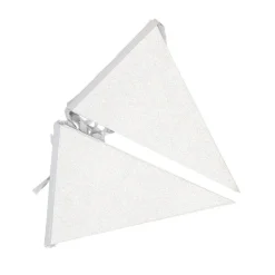 Vlaggenlijn glitter zilver groot - 6m (10 vlaggen)