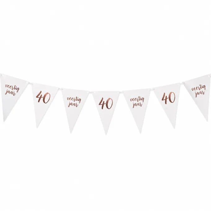 Vlaggenlijn 40 jaar roségoud - 4m