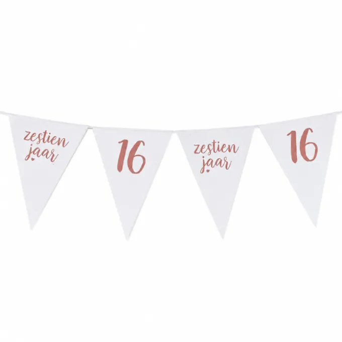 Vlaggenlijn 16 jaar roségoud - 4m