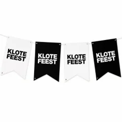 Vlaggenlijn Kutfeest - klotefeest zwart 15 vlaggen - 5m