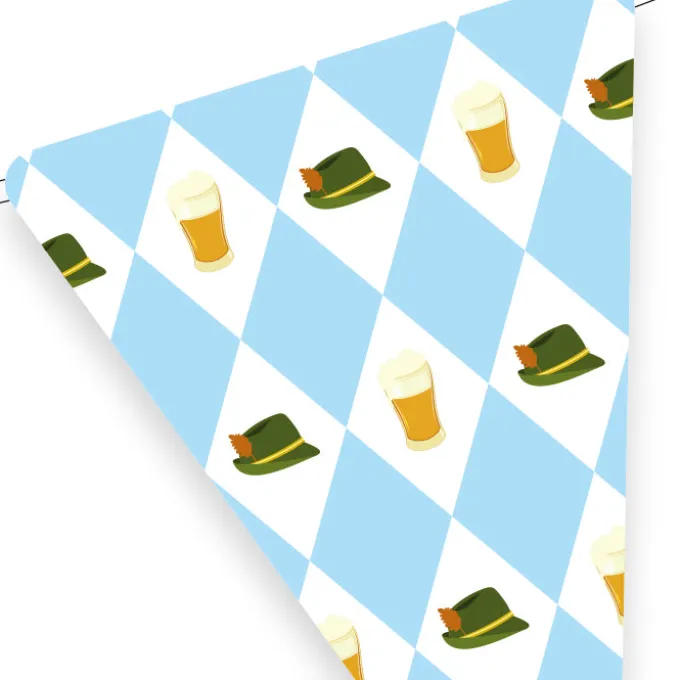 Vlaggenlijn Oktoberfest - 10 m (25 vlaggen)