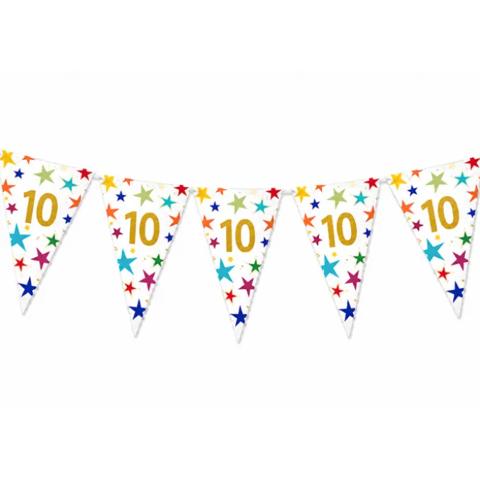 Vlaggenlijn Sterren 10 jaar - 6 meter