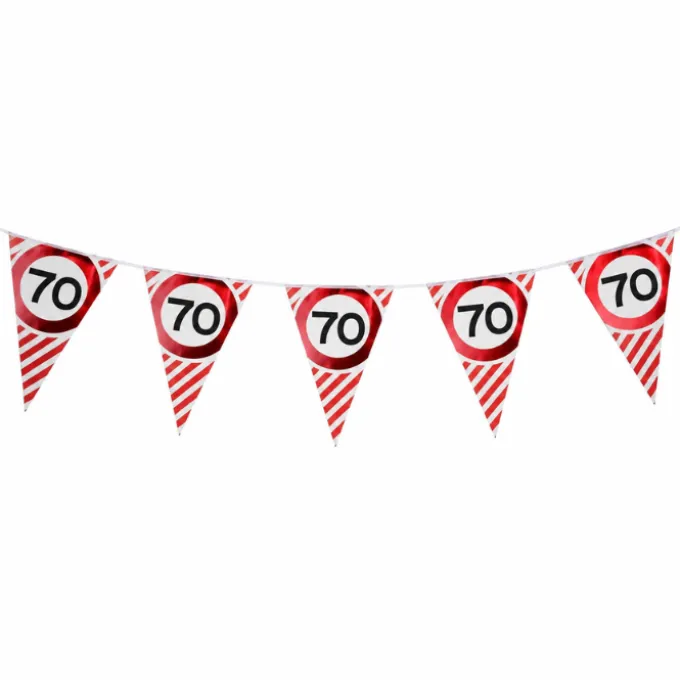 Vlaggenlijn verkeersbord 70 jaar - 3m