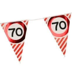 Vlaggenlijn verkeersbord 70 jaar - 3m