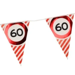 Vlaggenlijn verkeersbord 60 jaar - 3m