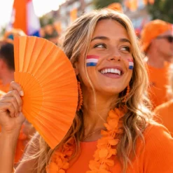 Waaier neon oranje