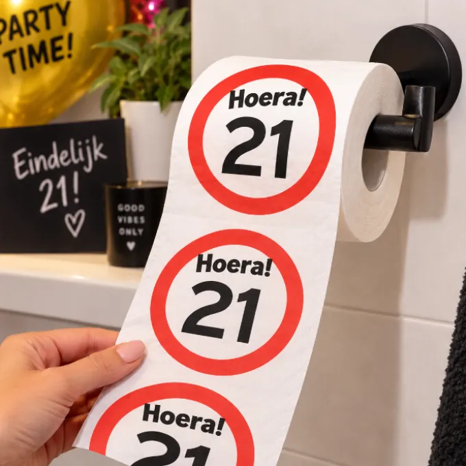 WC rol verkeersbord 21 jaar