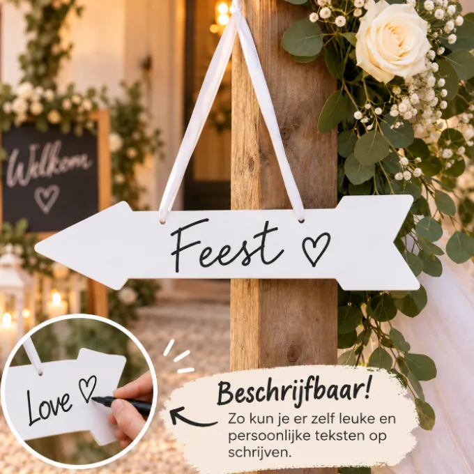 Wegwijzers beschrijfbaar - 5 stuks