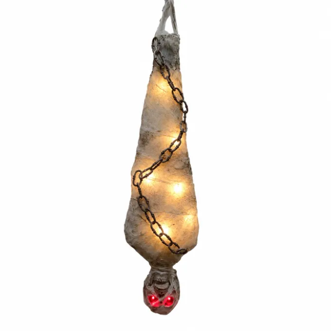 Zombie Halloween hangend licht en geluid - 76 cm