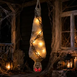 Zombie Halloween hangend licht en geluid - 76 cm