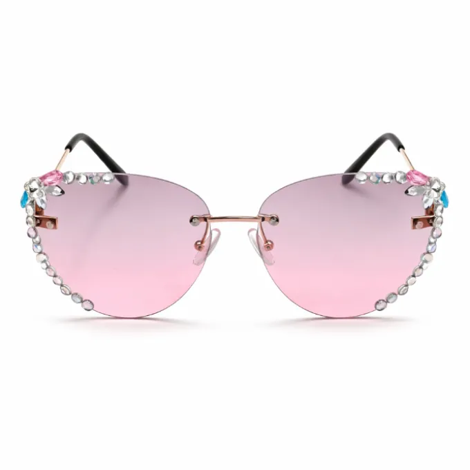 Zonnebril Zonnebril Glitter Roze #495